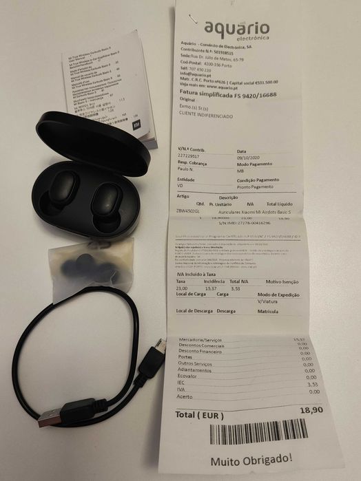 Auriculares Bluetooth Xiaomi Mi Earbuds Airdots 2