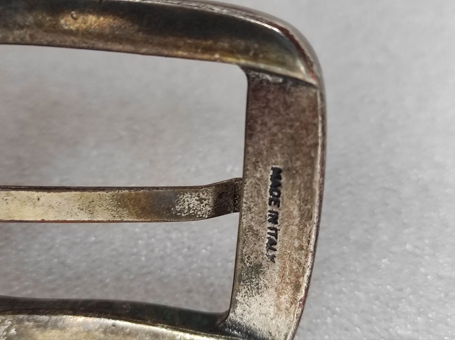 Мужской брючный кожаный ремень б/у ИТАЛИЯ