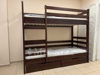 Двоярусне ліжко (розбирається на 2 односпальні) дерево, в наявності