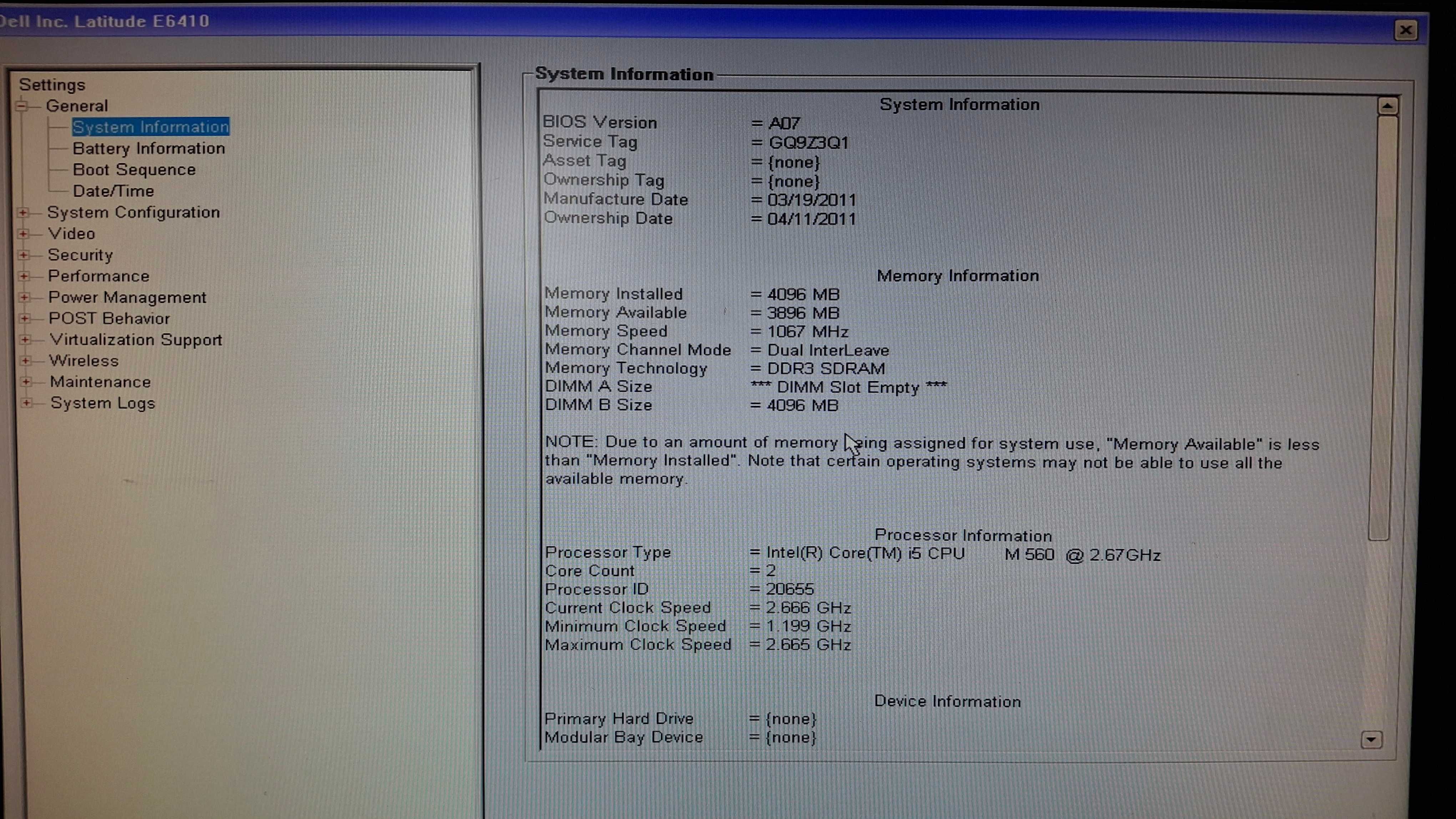 Dawca do Latitude E6410, Intel Core i5-560M 2.70GHz + osprzęt