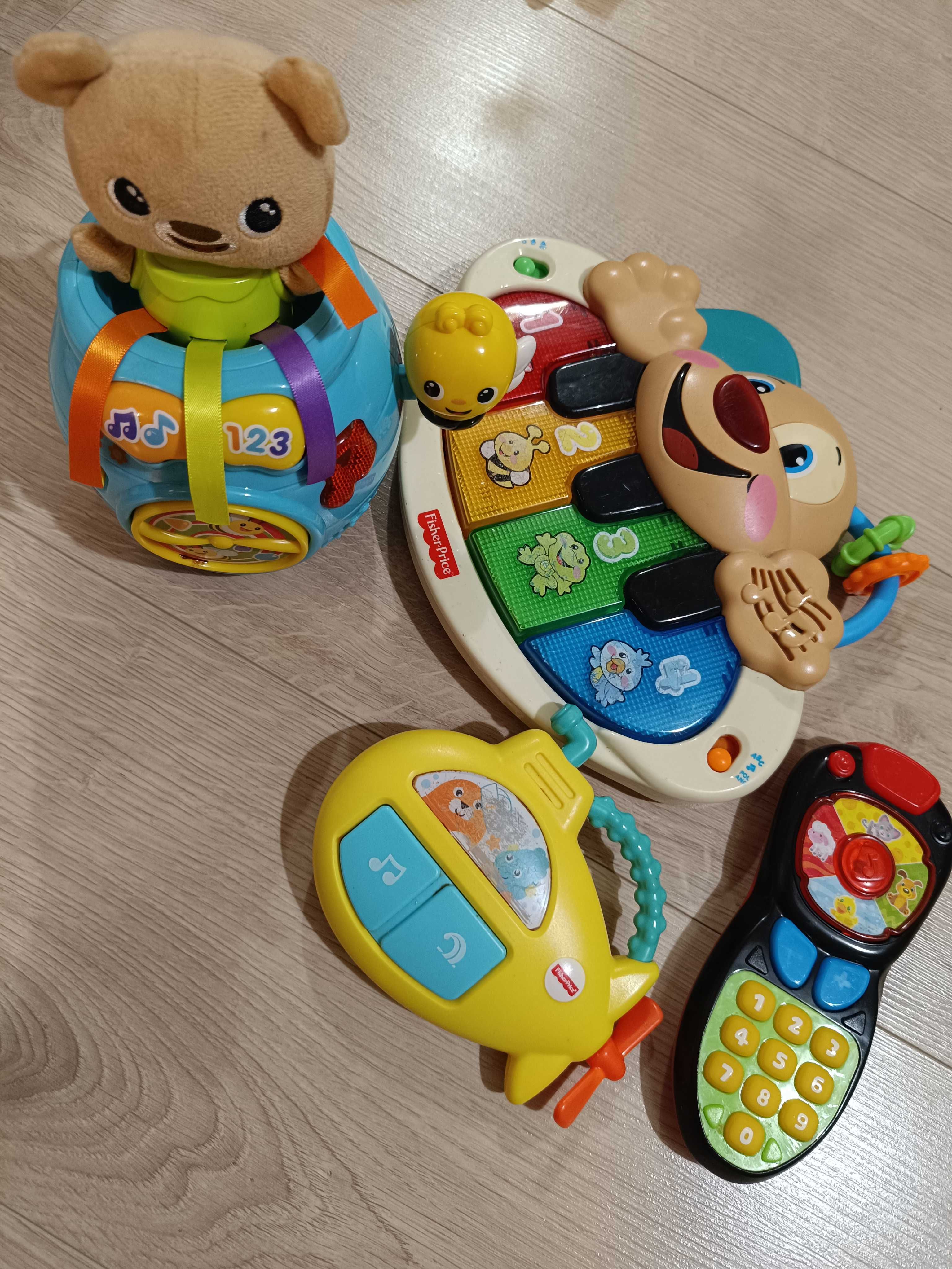 Zabawki Fisher-Price, v-tech, clementoni,kostka aktywności, baryłka