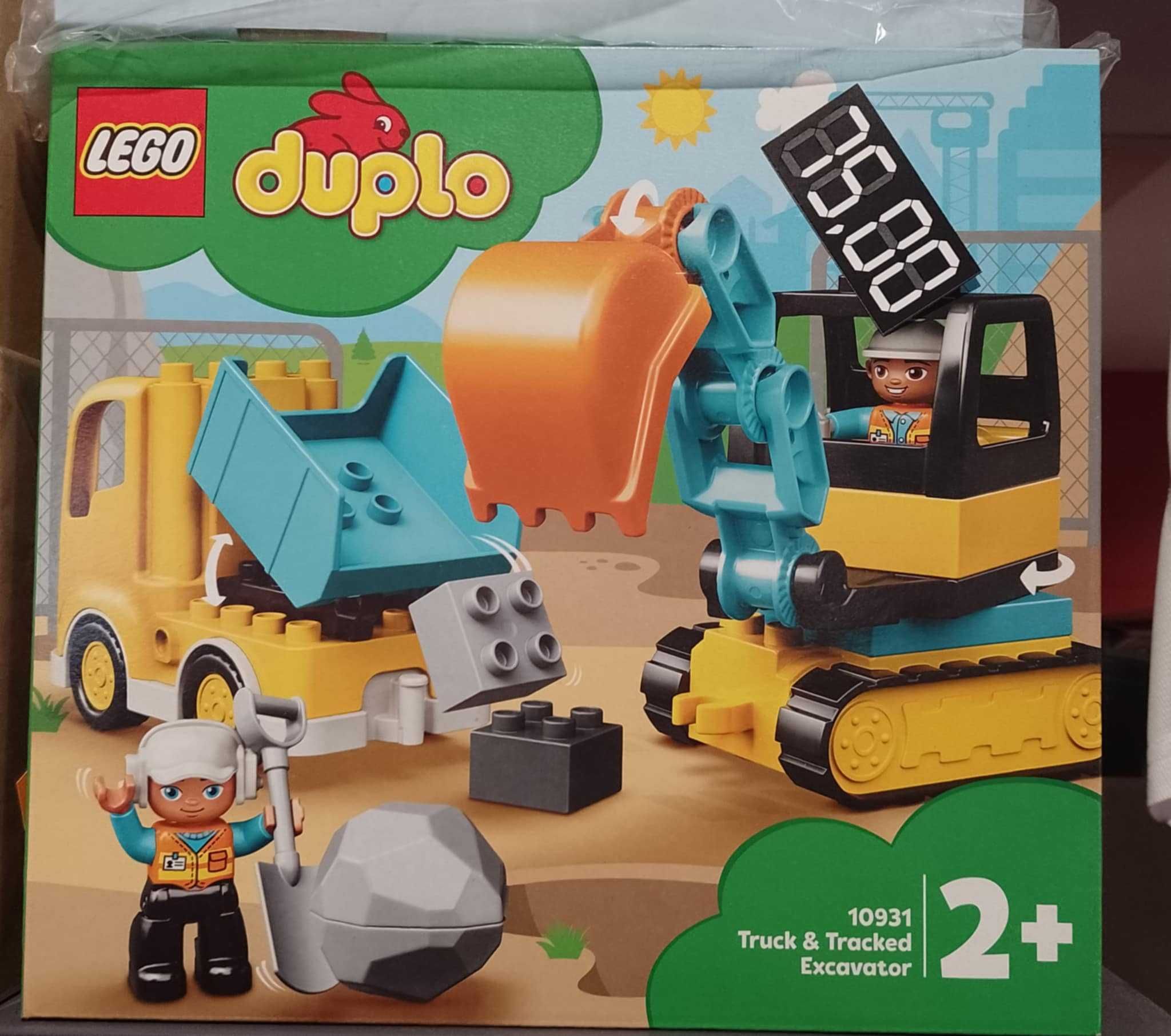 LEGO DUPLO, Town, klocki Ciężarówka i koparka gąsienicowa, 10931