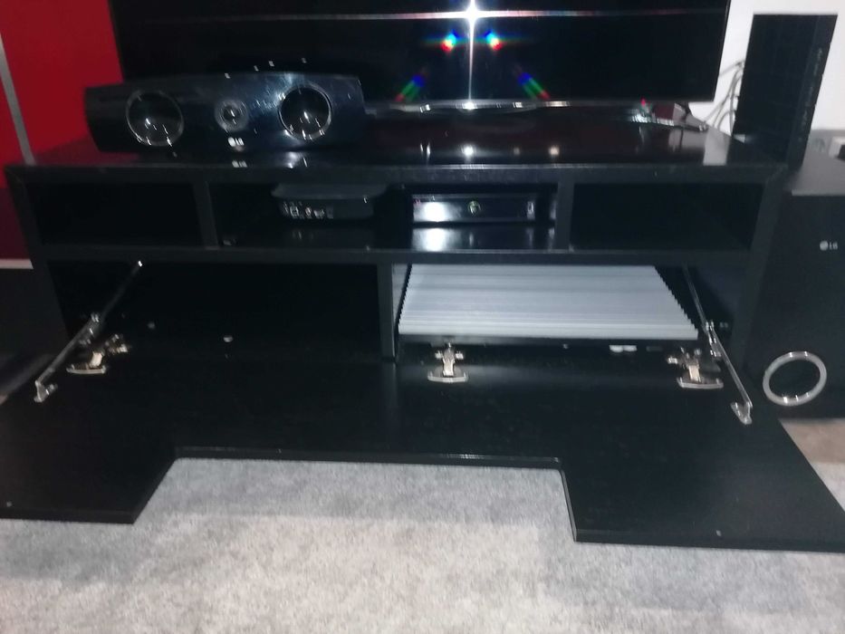 Movel TV - Sala madeira wengue/preto