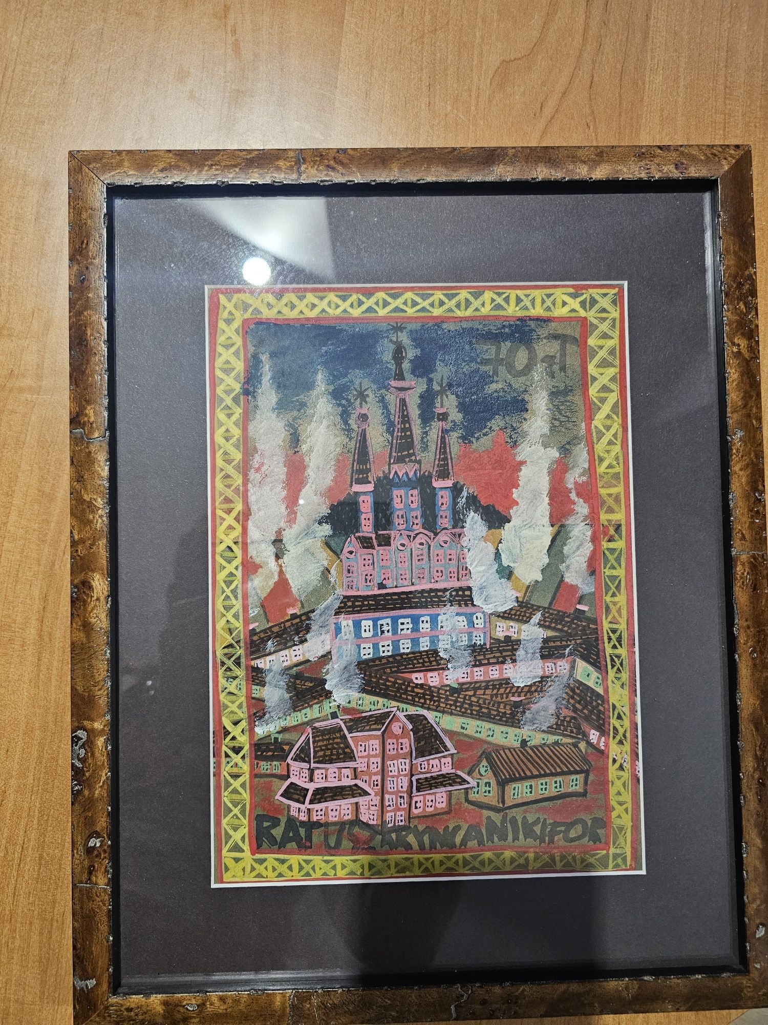 Akwarela na papierze 3 sztuki, jak Nikifor