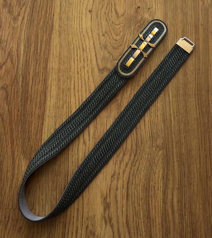 Pasek vintage Gutos sznurek sznurkowy boho hippie szary y2k