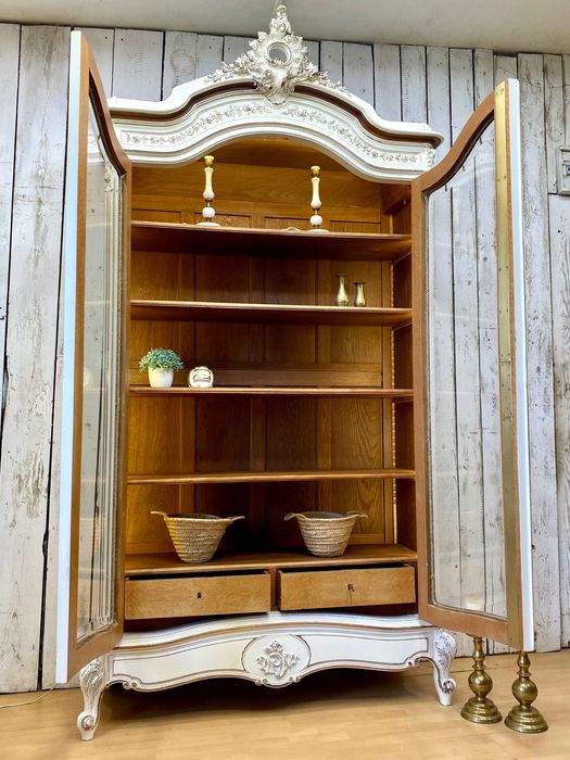 Biała BIBLIOTEKA witryna  Rokoko LUDWIK XV Francja 1899r. Antyk