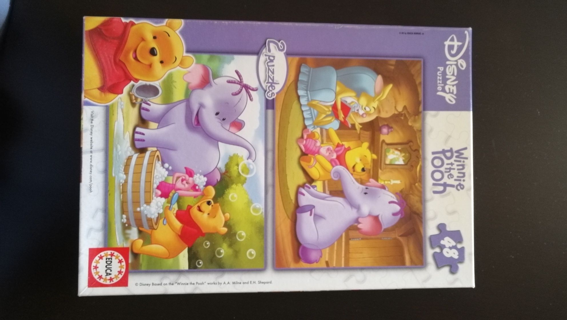 2 Puzzles  completo 48 peças Winnie the Pooh