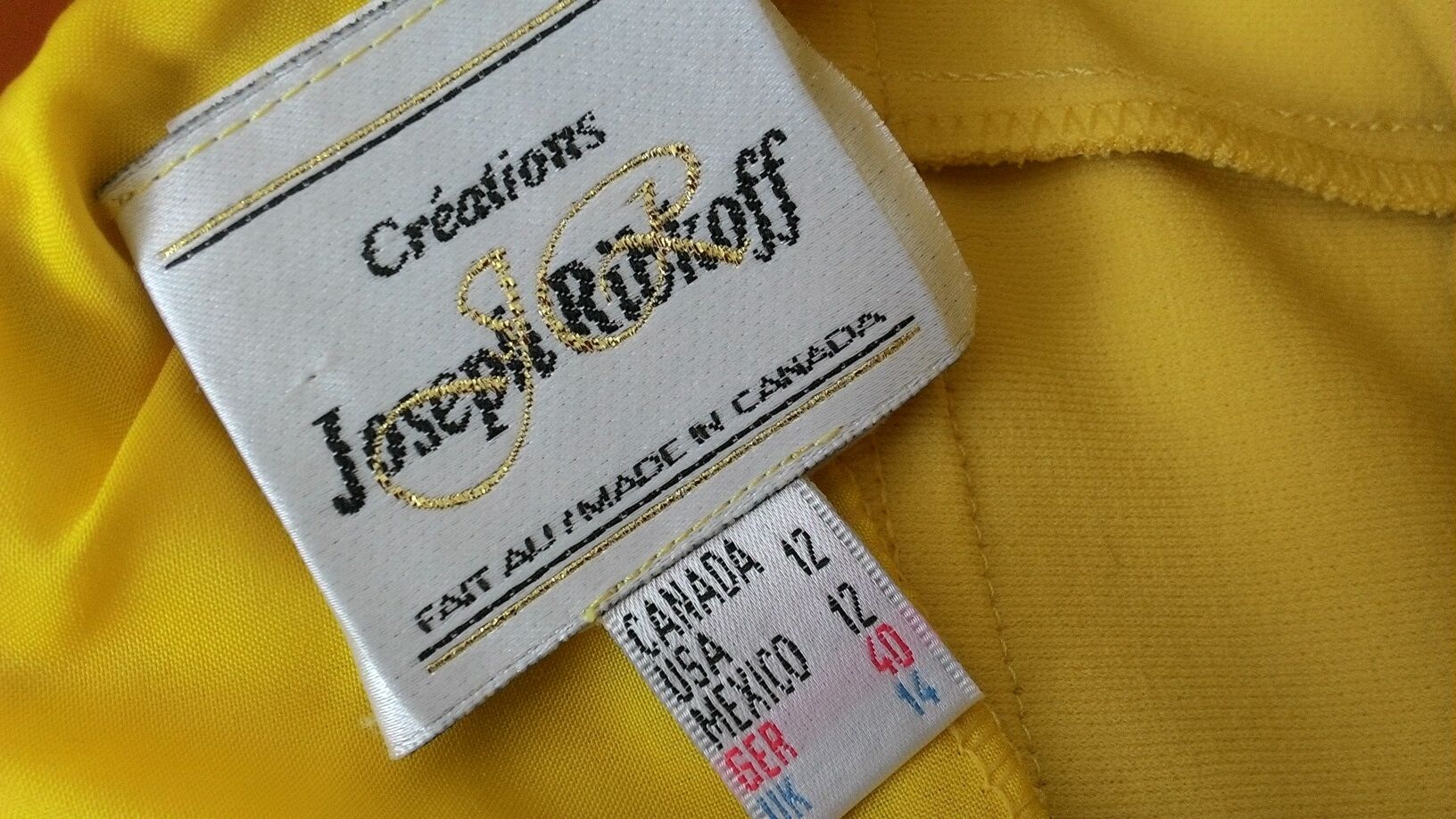 Сделан в Канаде! Жёлтый женский костюм Joseph Ribkoff платье сарафан