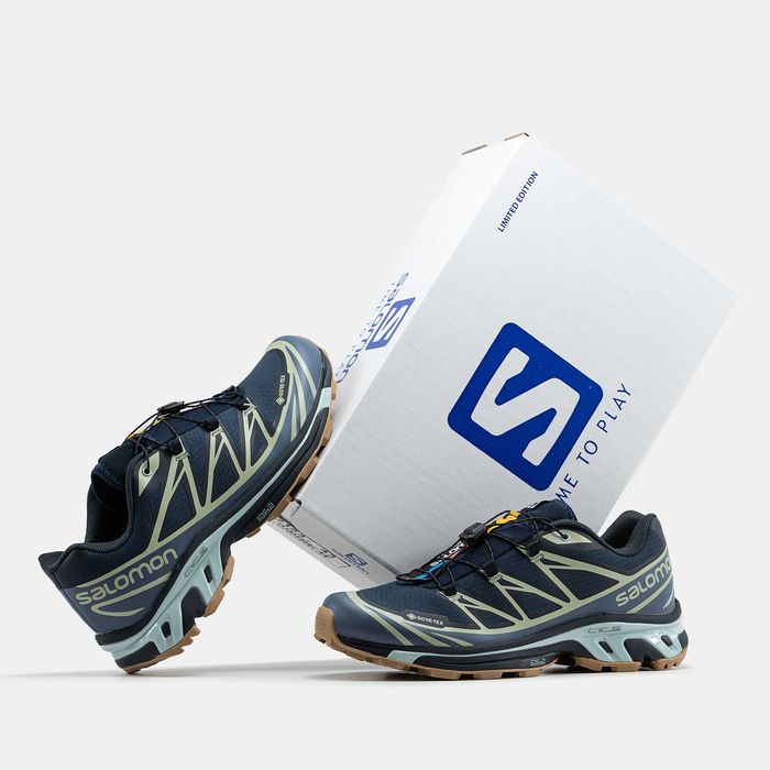 Кросівки зимові Salomon XT-6 Gore-TexSoft Ground Navy/Beige premium