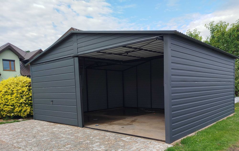 Dwustanowiskowy Garaż GRAFIT Profil Zamknięty 6x5 PROMOCJA o cynk