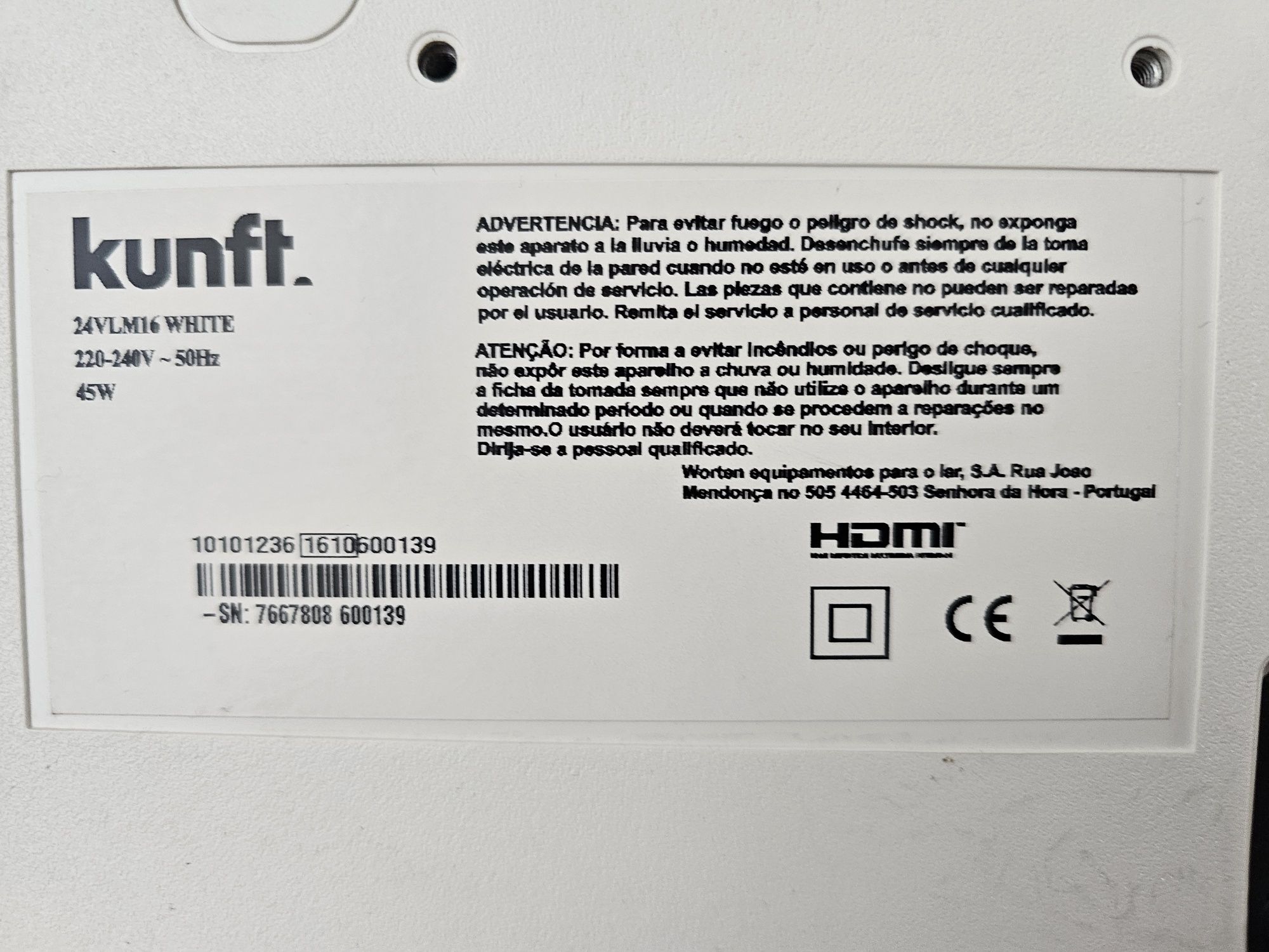 TV/Monitor Kunft 60 cm branco