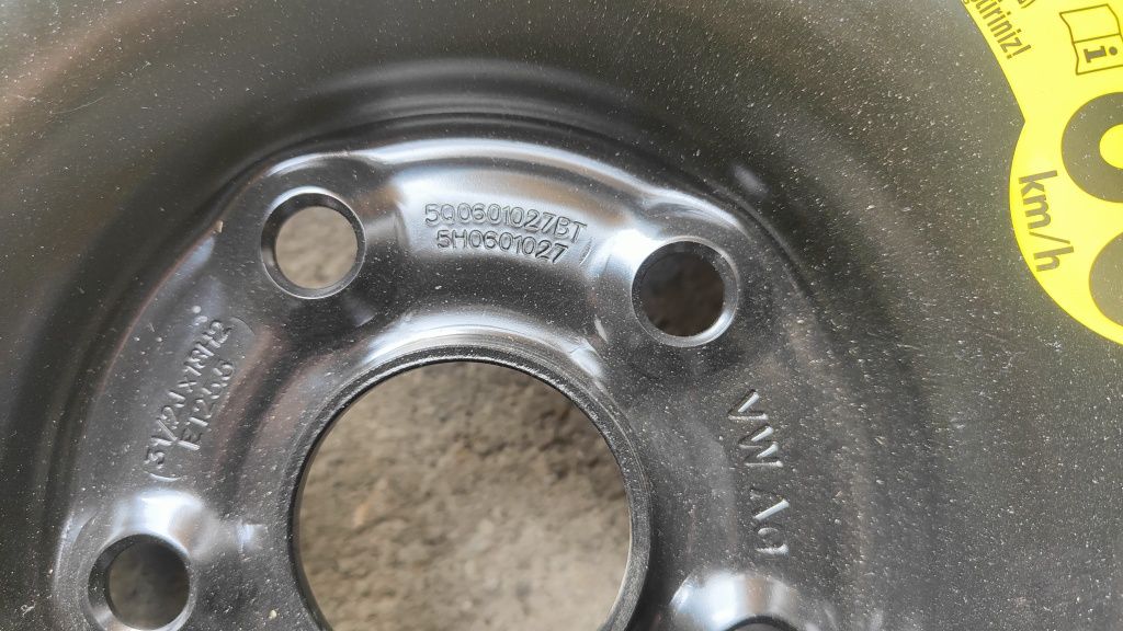 Koło dojazdowe zapasowe 5X112 18" VW 6Q0 .Golf , Passat , T-roc,Tiguan