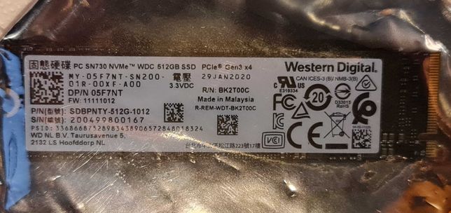 Disco SSD NVMe M.2 512Gb Western Digital SN730