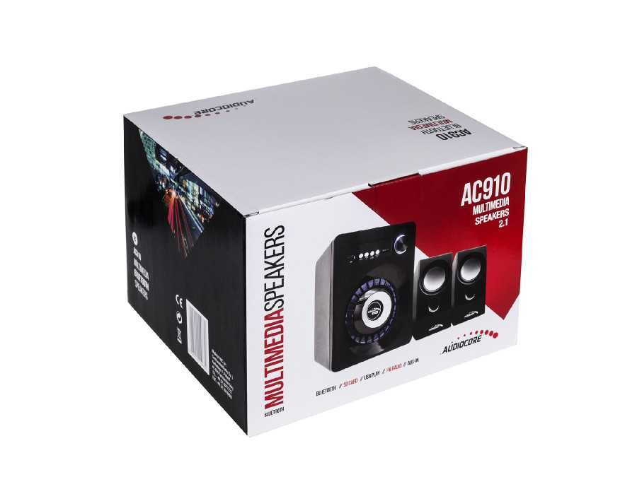 Głośniki komputerowe  2.1 Bluetooth USB SD FM JACK Audiocore AC910