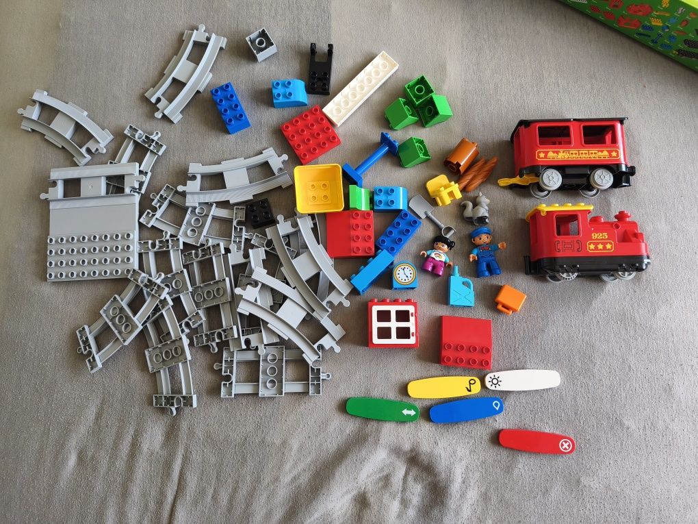 LEGO duplo pociąg parowy 10874, wiadukt 10872, tory 10882