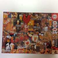 Puzzle 1000pcs colagem cerveja antigas