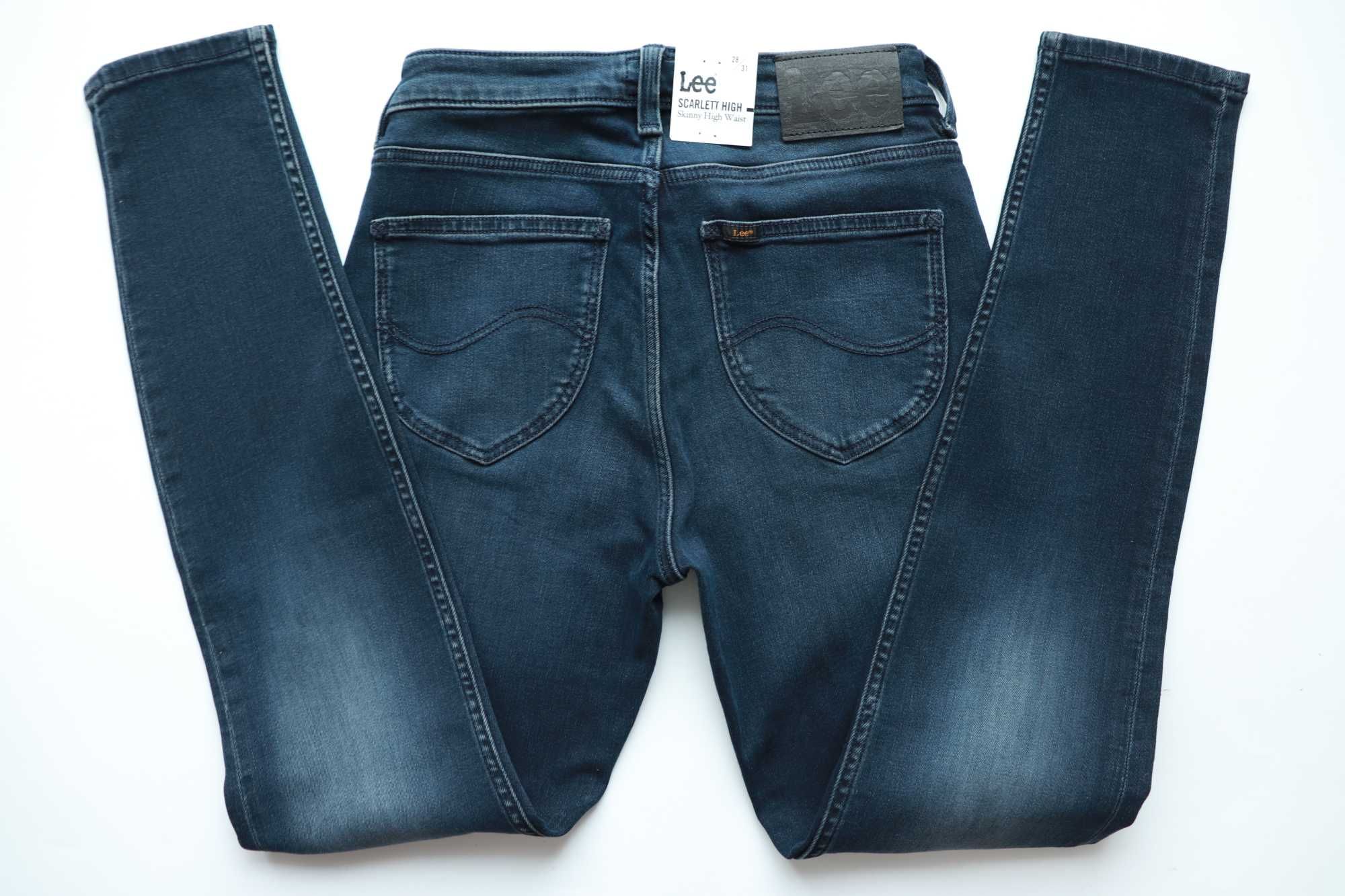 LEE SCARLETT HIGH W28 L31 damskie spodnie jeansy nowe skinny okazja