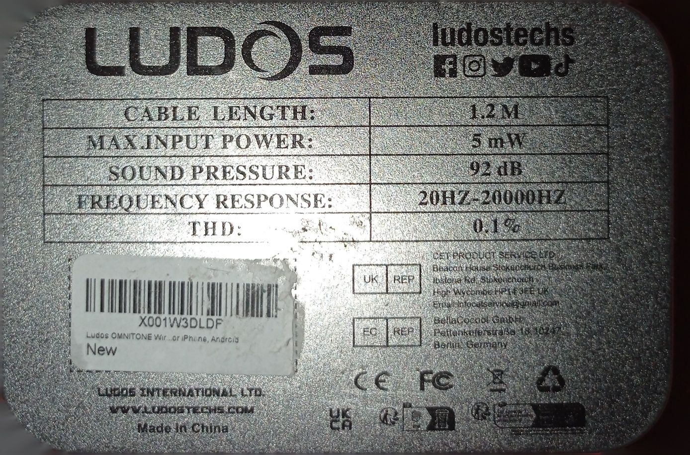 Słuchawki douszne kablowe C3
