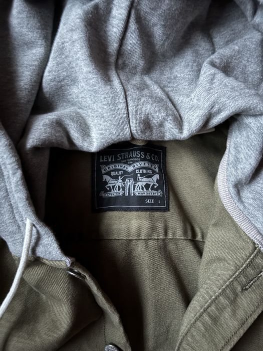 Kurtka jeansowa zielona khaki oversize Levi’s rozmiar S