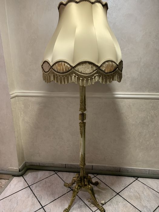 Торшер бронзовий з онікс