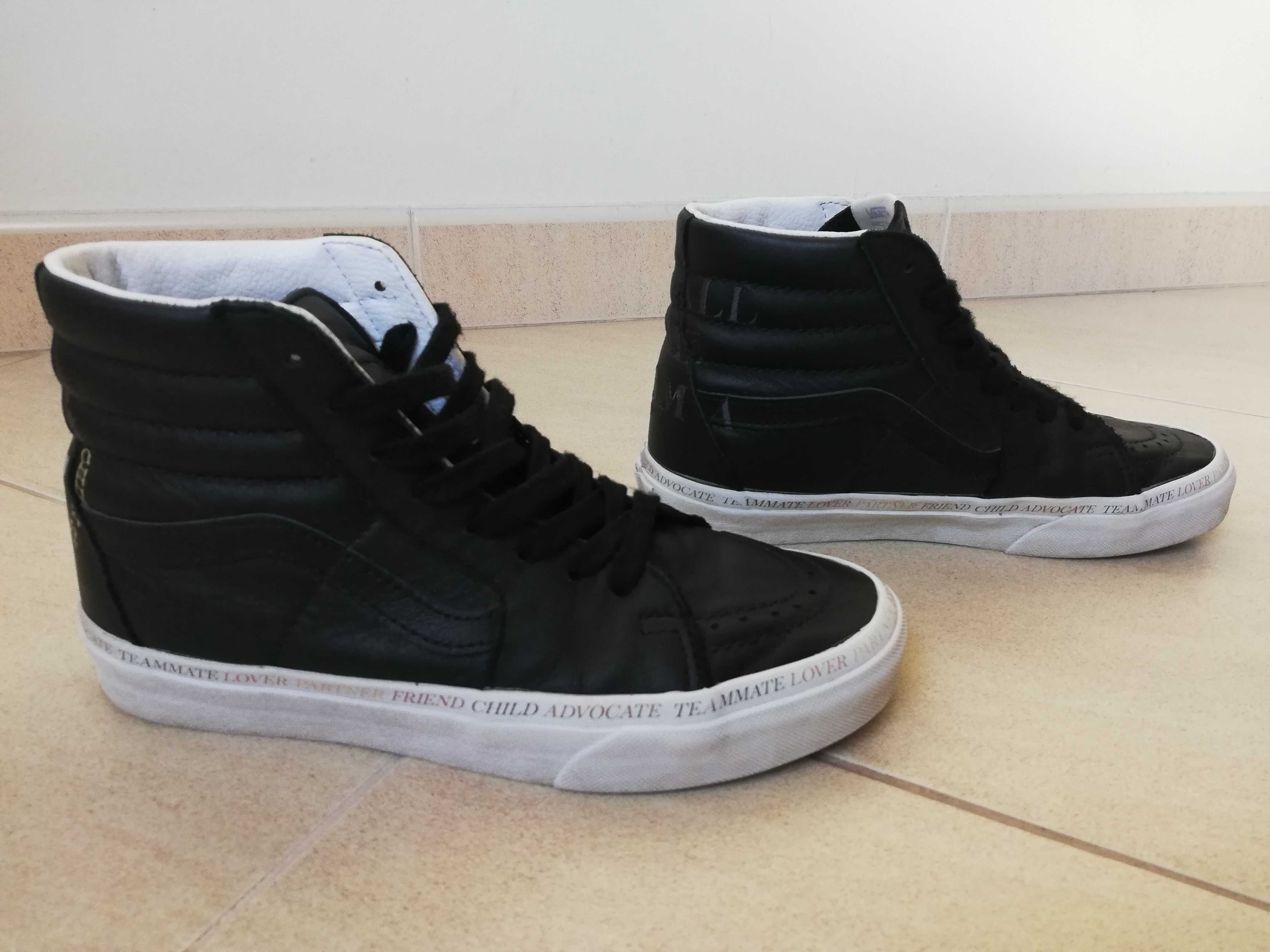 Ténis Vans feminino SK8 Couro Preto Divina