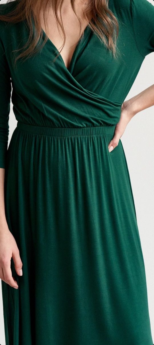Nowa sukienka Marie Zélie Rita zieleń butelkowa  40