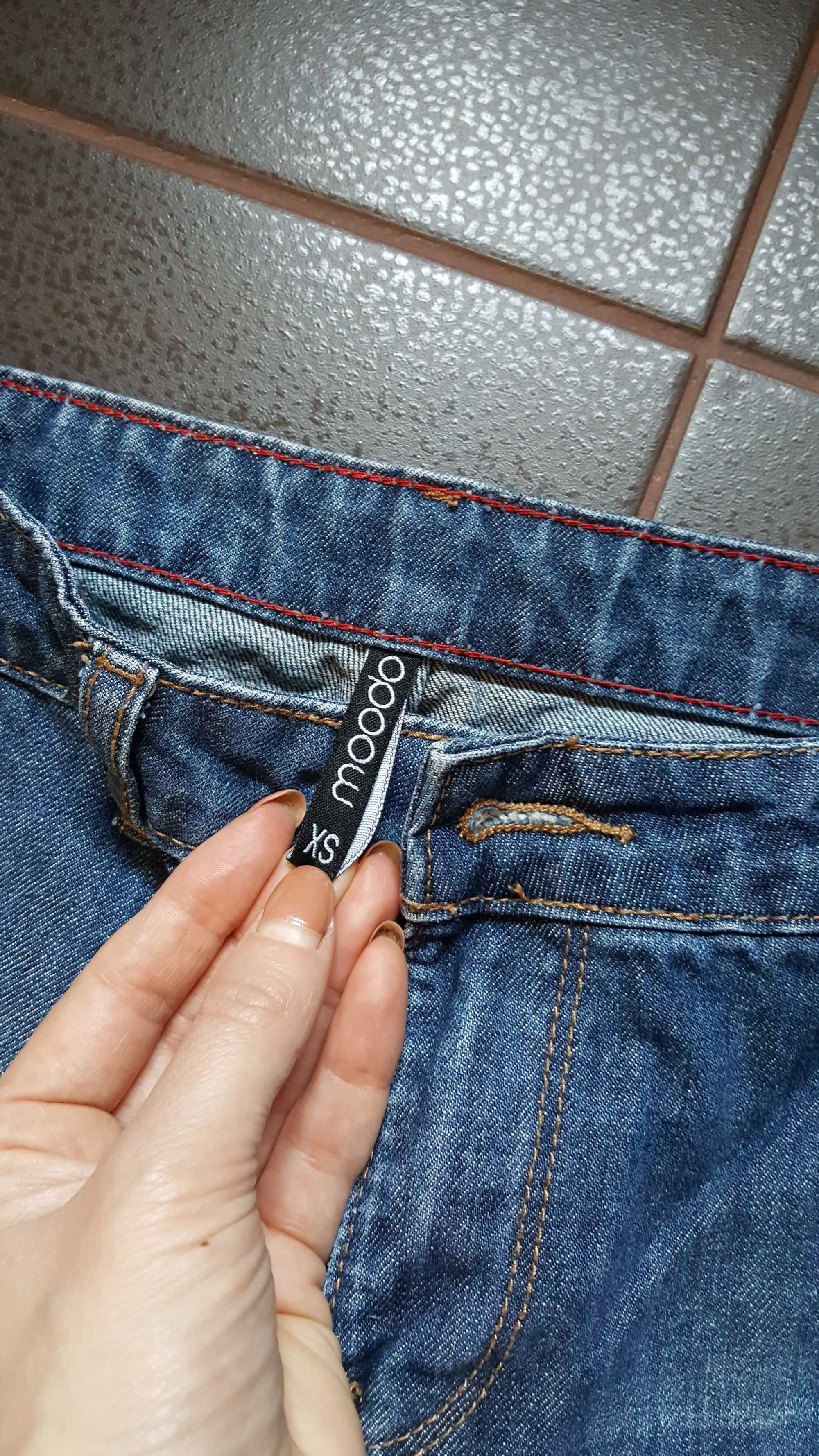 Jeansy ciemne roz XS