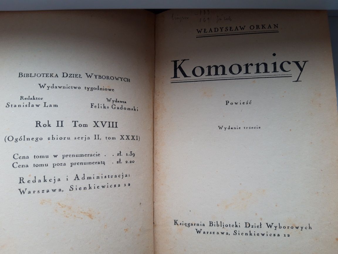 Książka Władysław Orkan - Komornicy