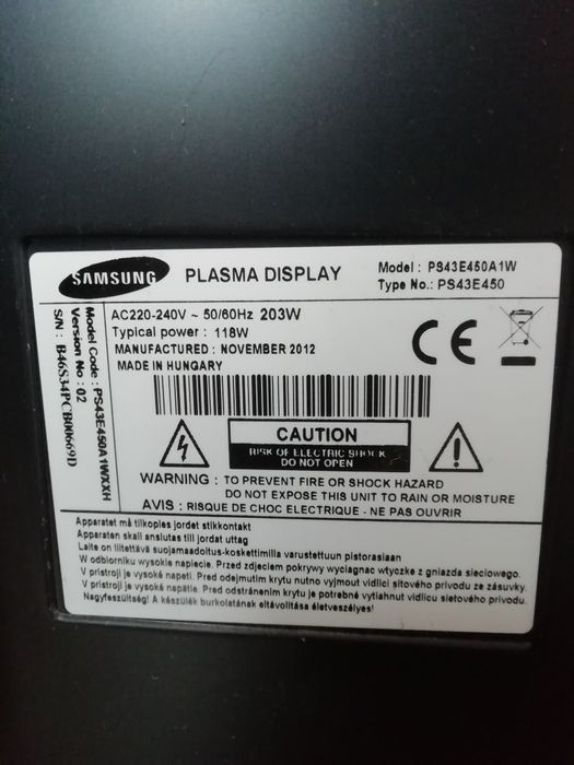 Sprzedam używany telewizor samsung