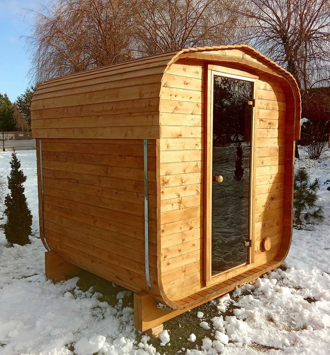 Sauna Quadro z Drewna Olchowego – 215 × 215 × 200 cm