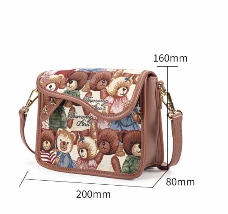 Danny Bear Англія сумка крос боді преміум якість з довгим ремінцем