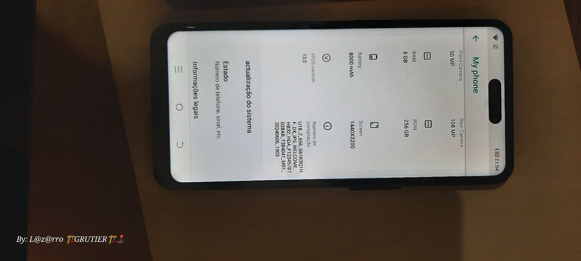 Smartphone Veanxin I15 Pro Max 5G 8gb + 256gb novo
