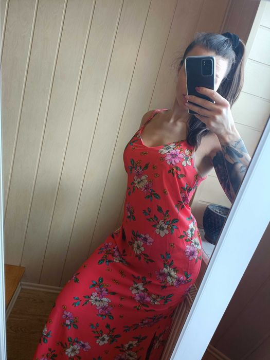 Letnia długa sukienka w kwiaty b.young 40/L
