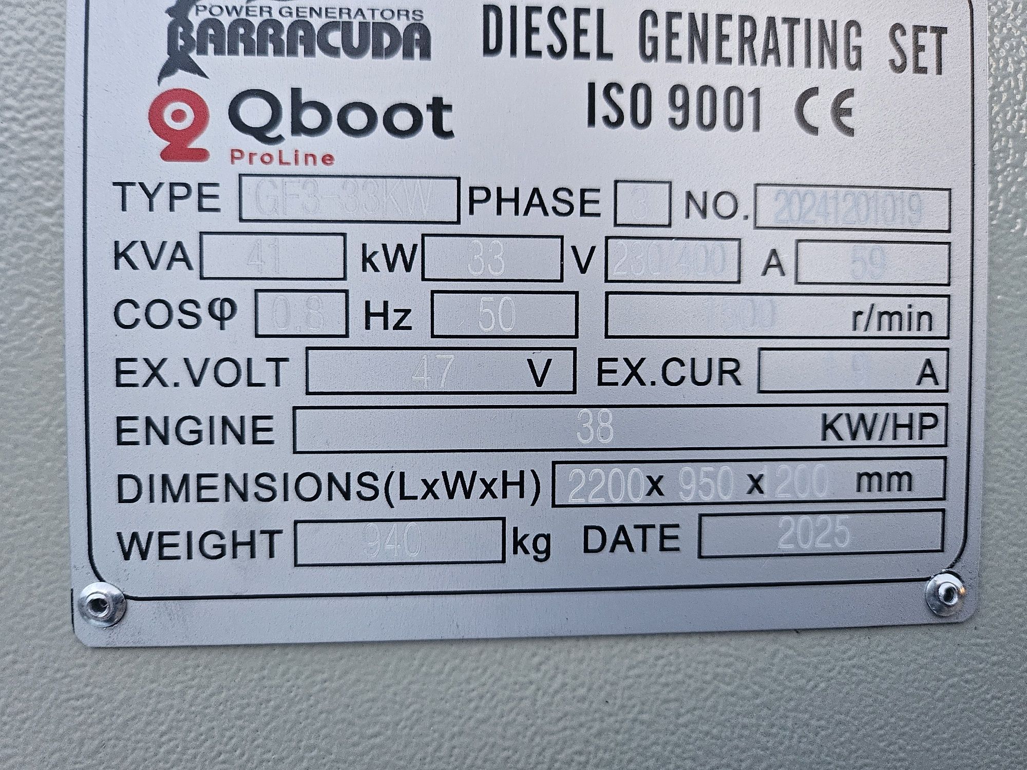 Wynajem agregatu prądotwórczego 33kw i 70kw.