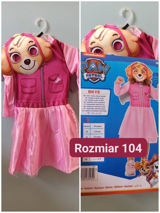 Skye rozmiar 104 strój karnawałowy dla dziewczynki psi patrol Wrocław