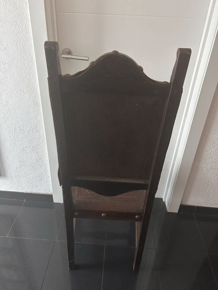 Cadeiras de couro vintage -conjunto de 8 cadeiras