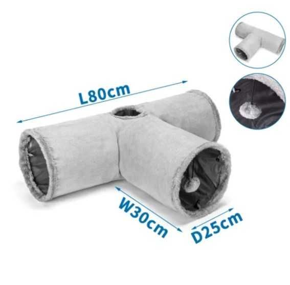 Tunel zabawka dla kota w kształcie