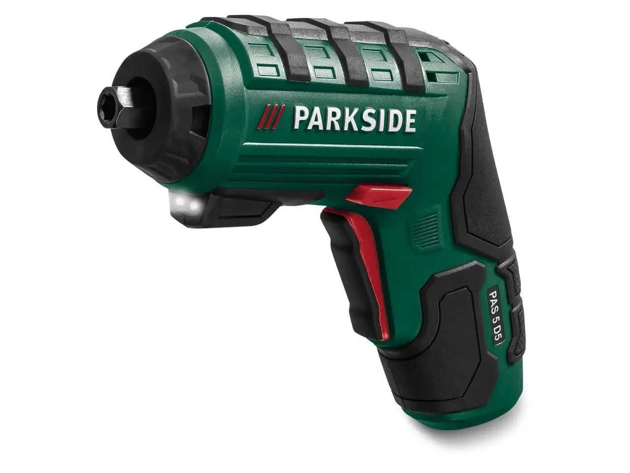 Акумуляторна викрутка Parkside PAS 5 D5 / Шуруповерт 4В + набір біт