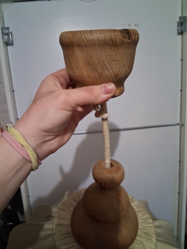 Lampa  PRL klosz abażur żyrandol
