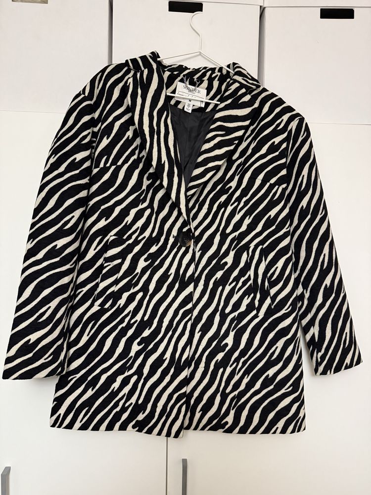 Marynarka Oversize Animal Print Sonder Studio Zebra