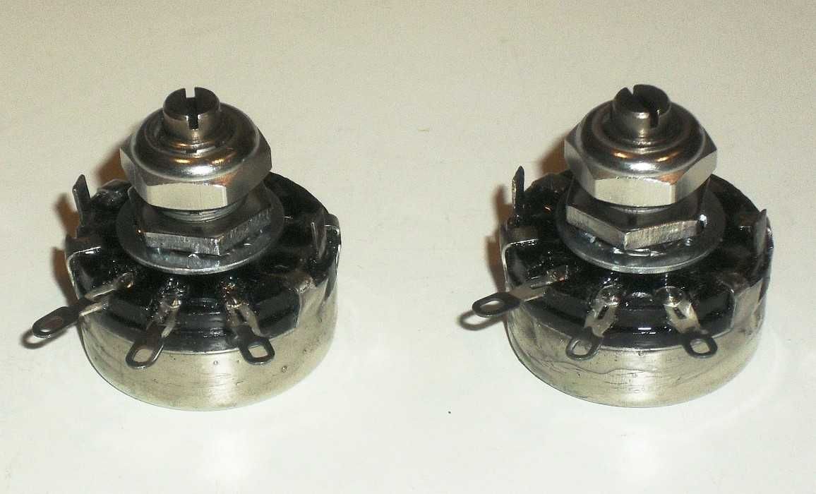 UNITRA TELPOD SP-2.2, 2 x Potencjometr obrotowy 2.2 kΩ typu A 2 W, PRL