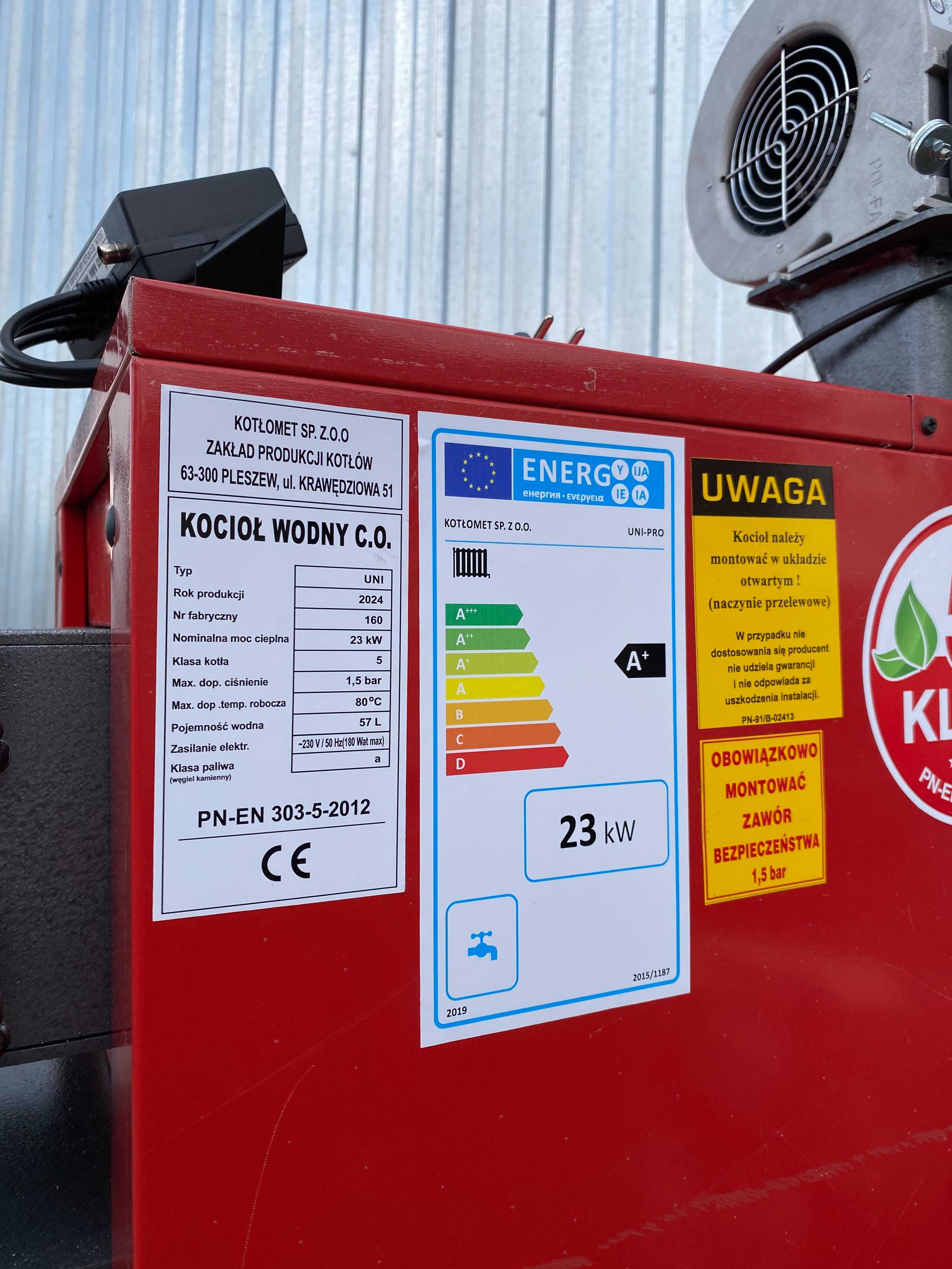 kotły kocioł NA DREWNO piec NA WĘGIEL 23kw do 170m2 DOSTAWA 0ZŁ PIECE