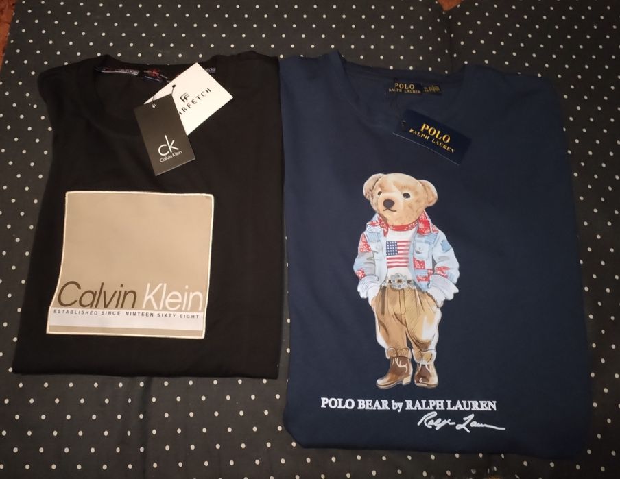 T-shirt nova qualidade Ralph Lauren XL e CK XXL