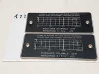 Tabliczki zg40c Tonsil Unitra 40W 4 ohm znaczki emblematy export