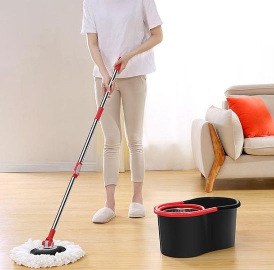 Швабра з відром і автоматичним віджимом 10л, Spin Mop 360 Набір для пр