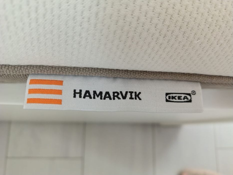 Łóżko Ikea Songesand 140x200 z materacem, ochraniaczem i stelażem