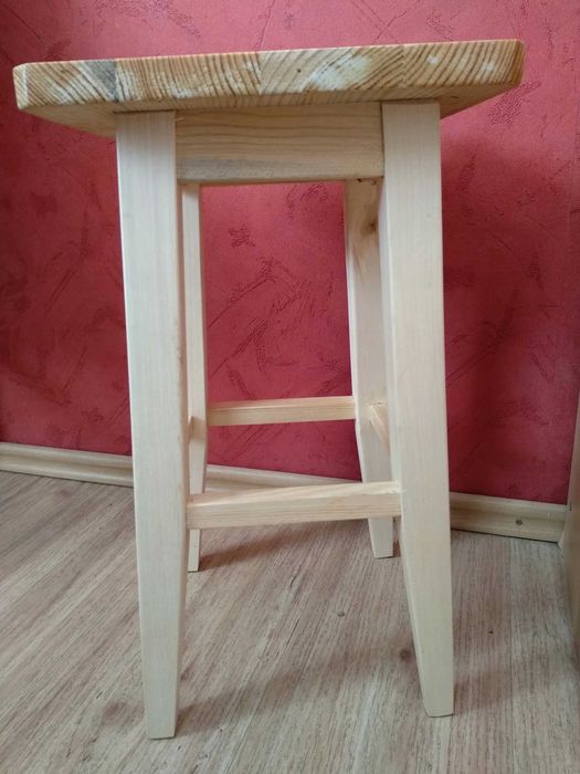 Stołek Taboret solidny ręcznie robiony sosnowy 28x28x47