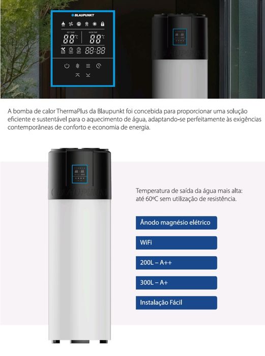 Bomba calor AQS Blaupunkt 300 L com serpentina