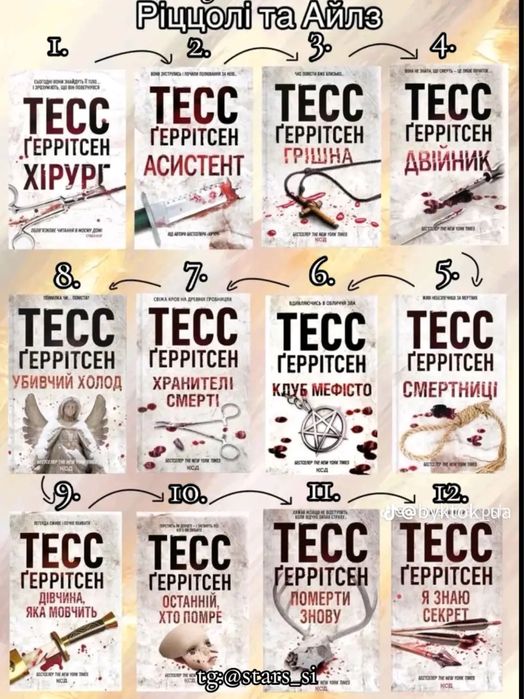 Тес Герістен, Асистент, Грішна, книжки Хірург, частини Хірург