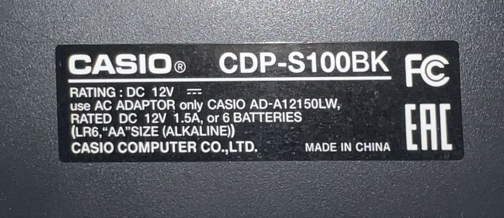 Синтезатор  CASIO CDP-S100B